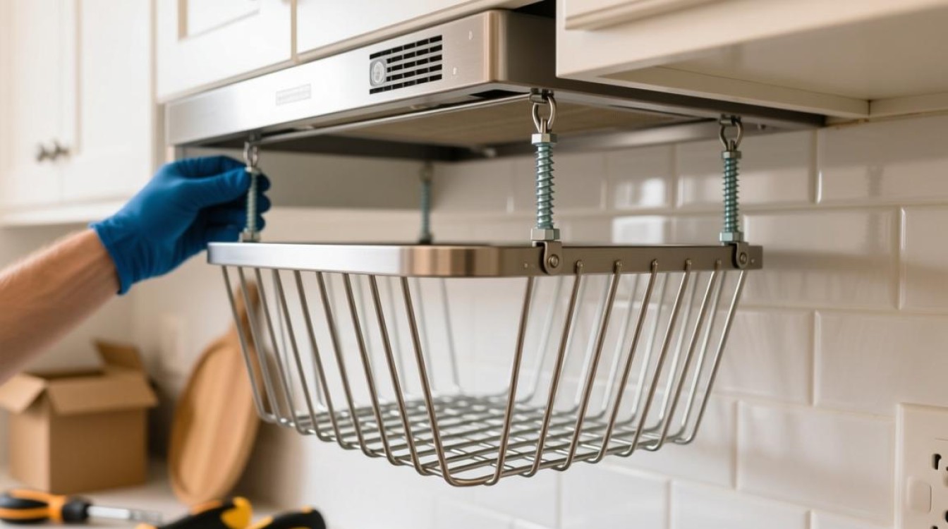 开放厨房吊篮安装步骤及注意事项？
