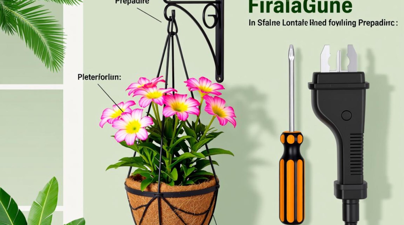 如何正确安装墙上花吊篮？