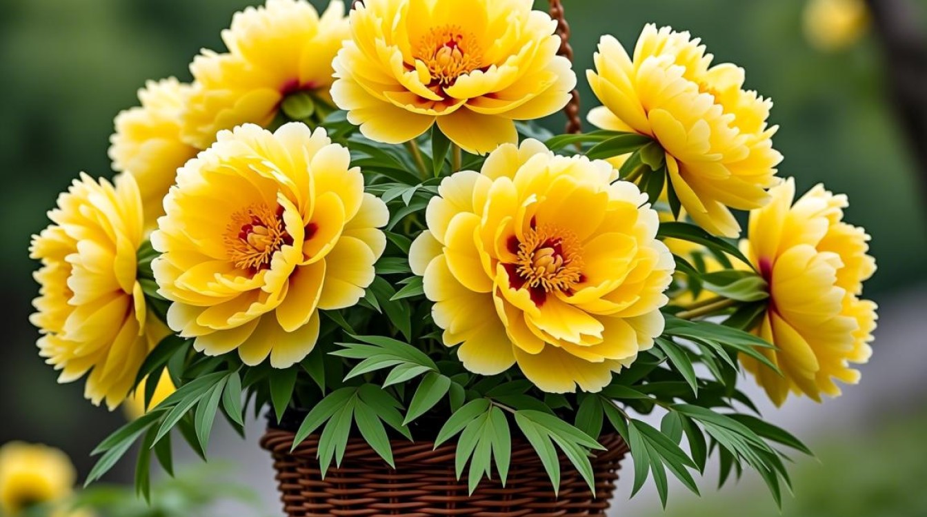 黄色牡丹吊篮的学名是什么？