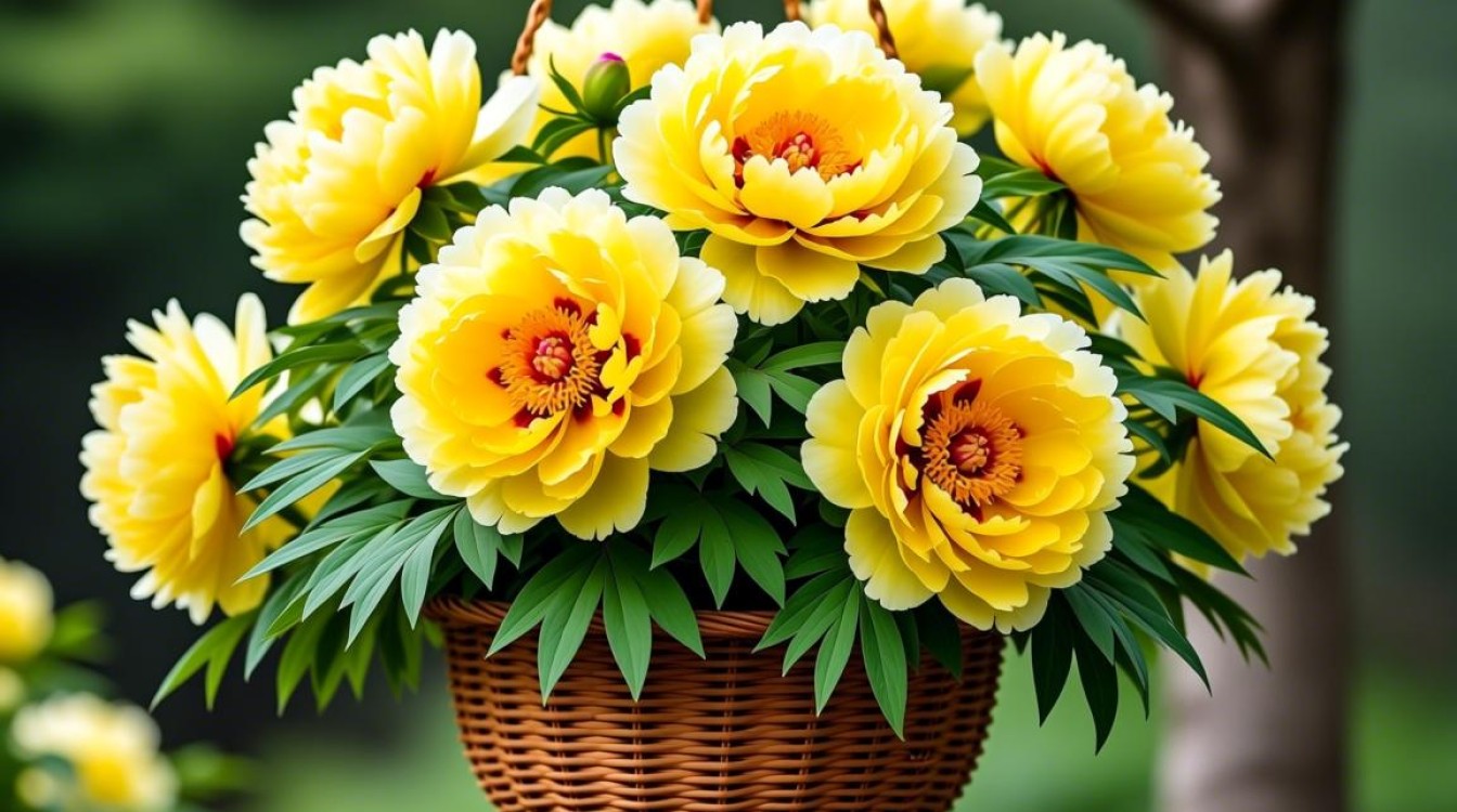 黄色牡丹吊篮的学名是什么？