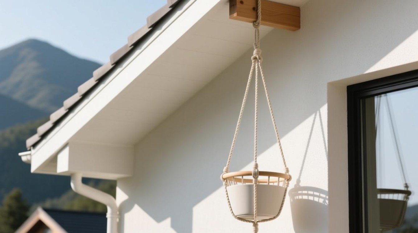 山墙吊篮悬挂美学，如何打造美观的吊篮装饰？