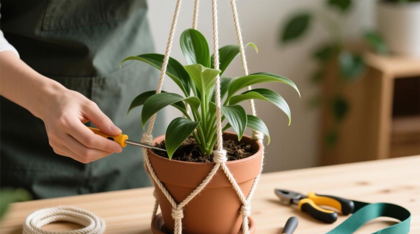 盆栽吊篮竖立方法是什么？