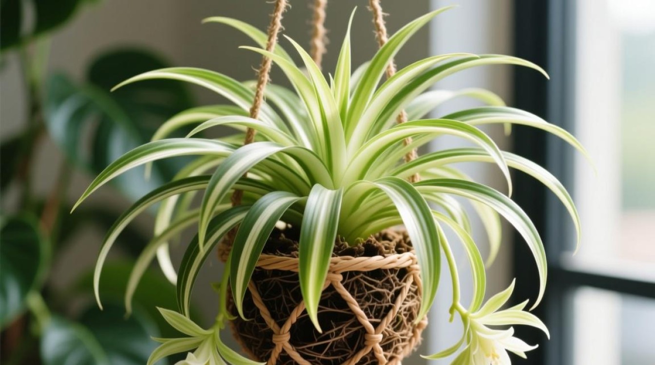 吊篮花生长后如何正确盘枝造型？