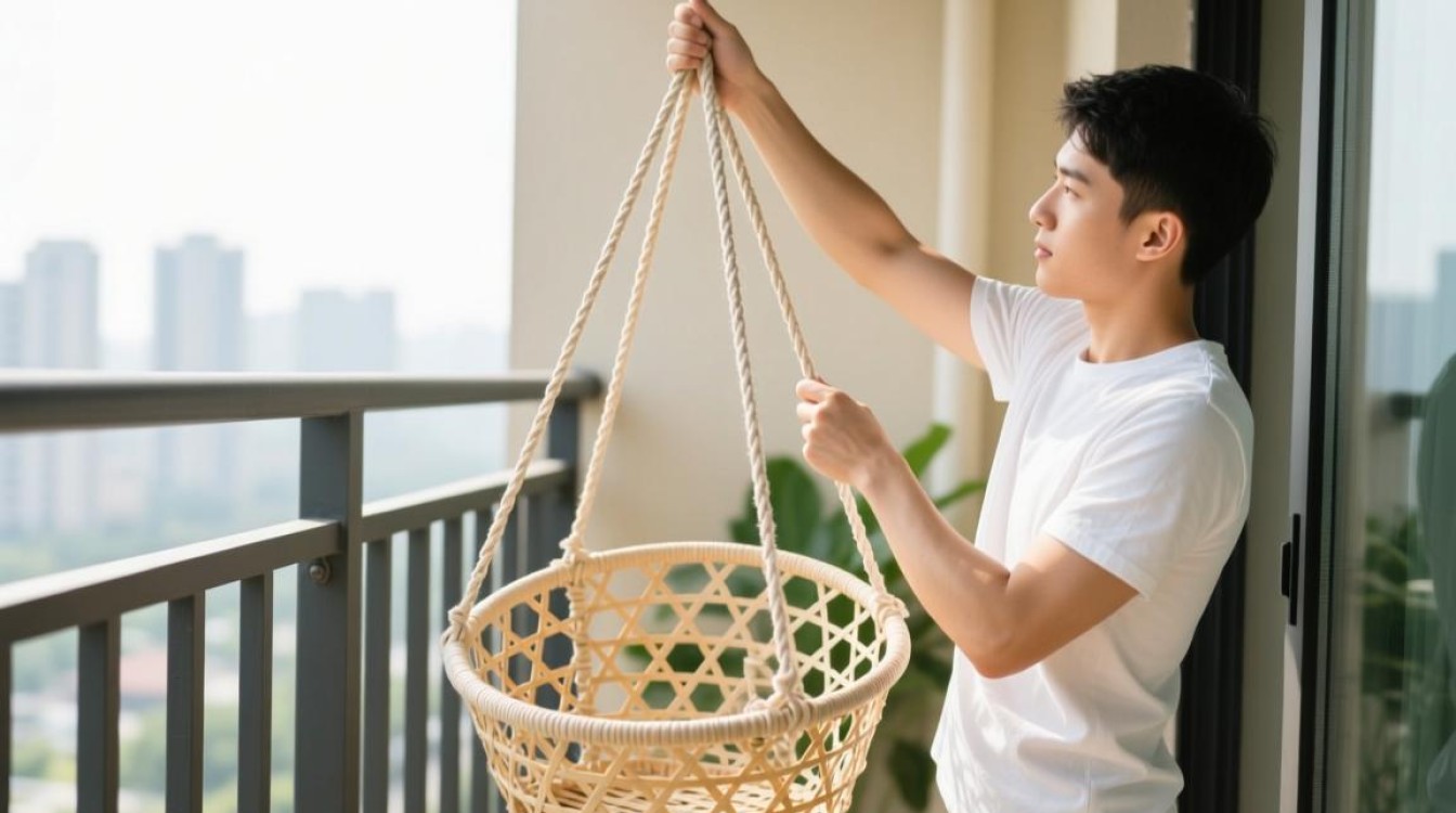 阳台竹子吊篮安装步骤是什么？