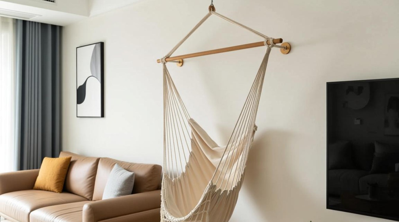 客厅墙上如何安全安装吊篮？