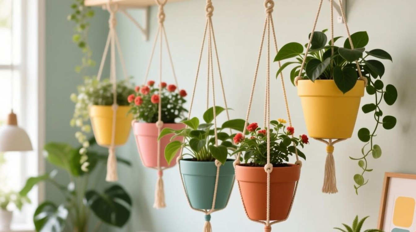 花盆吊篮颜色选择，哪种色调最适宜？