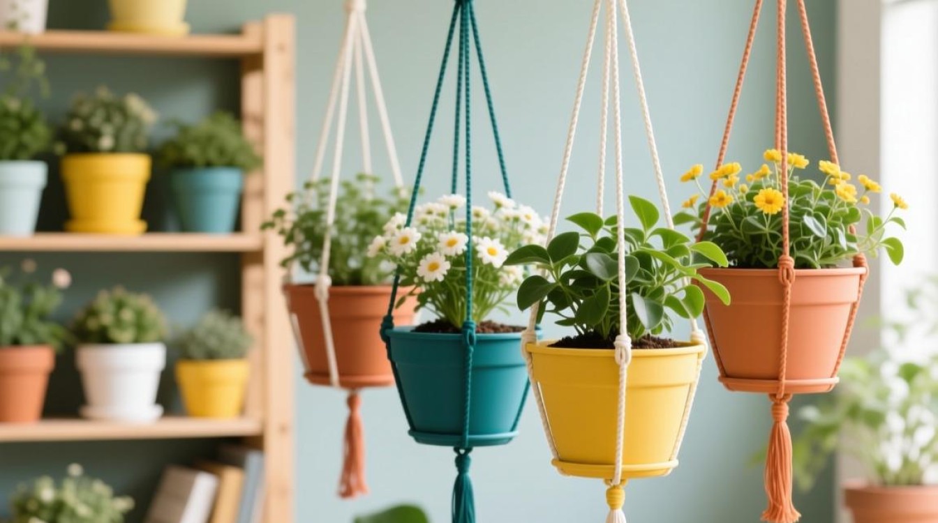 花盆吊篮颜色选择，哪种色调最适宜？