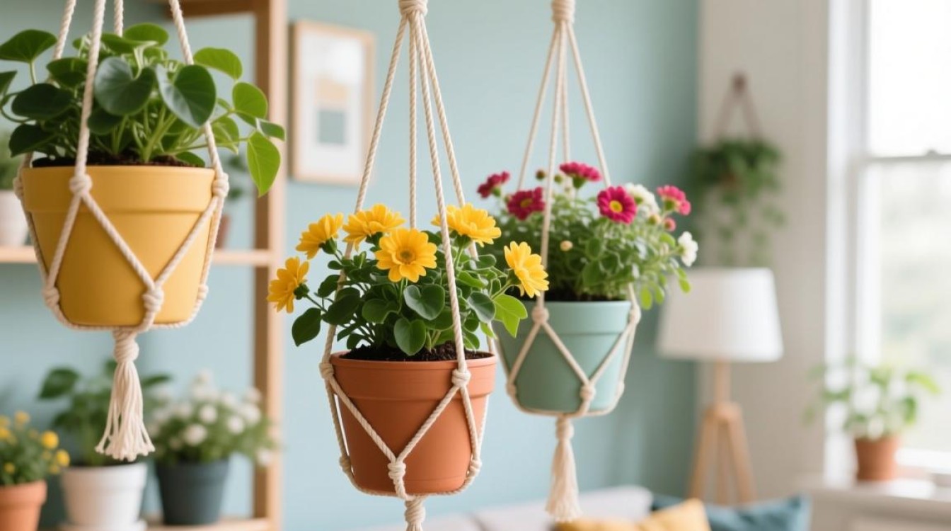 花盆吊篮颜色选择，哪种色调最适宜？