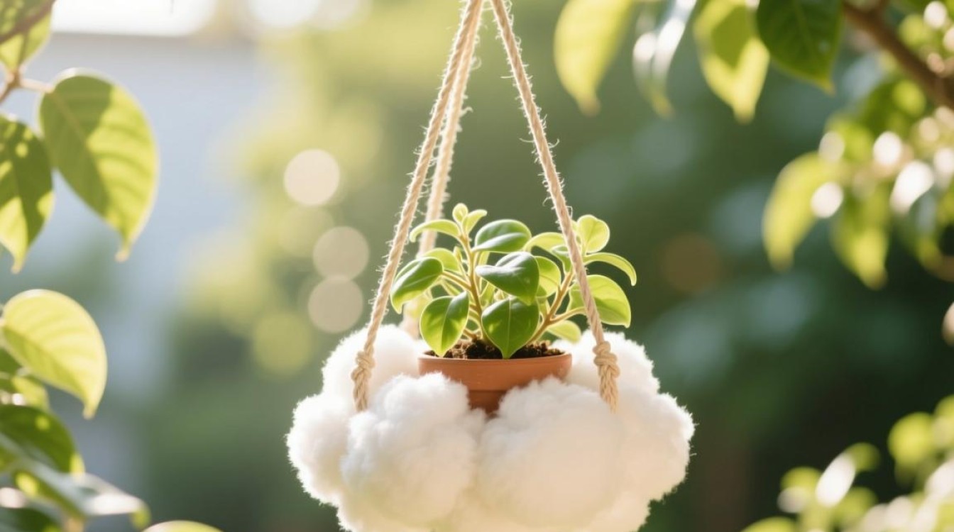 云朵吊篮花盆摆放技巧，如何打造空中花园？