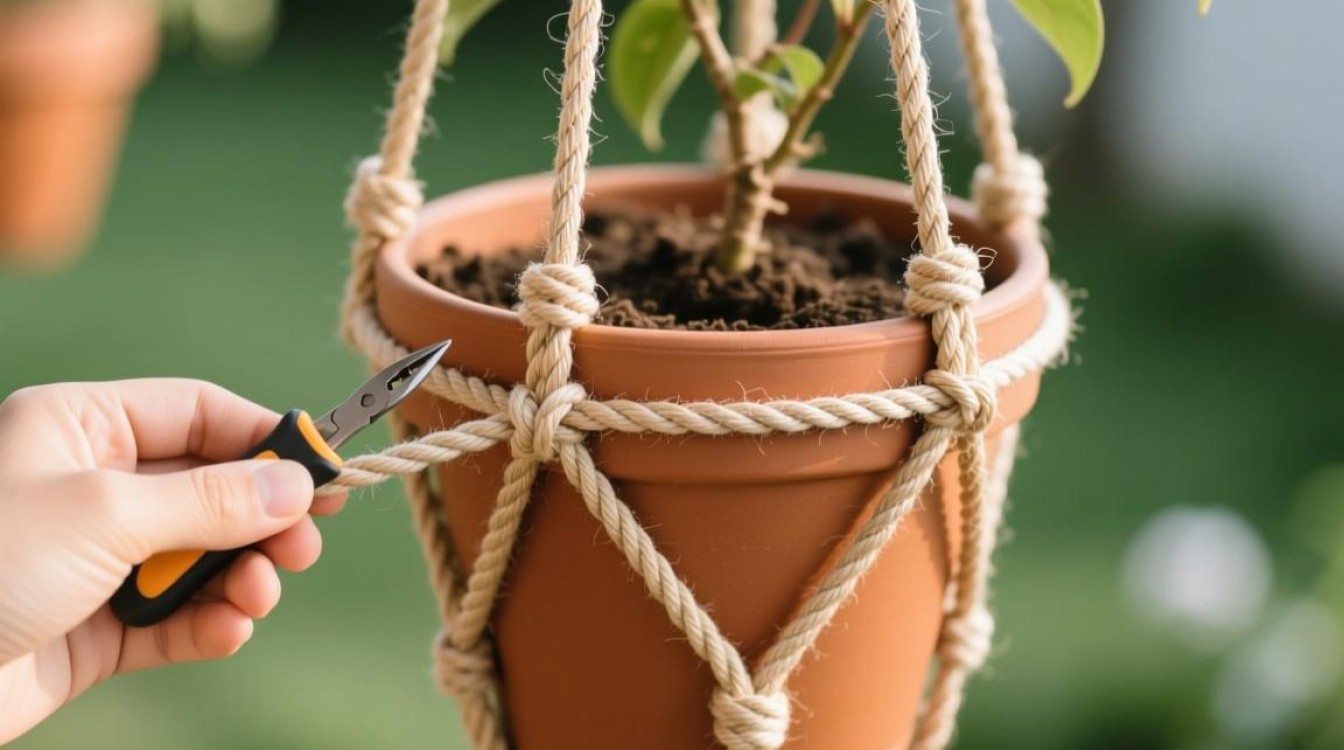花盆吊篮绳子绑法，有何妙招？