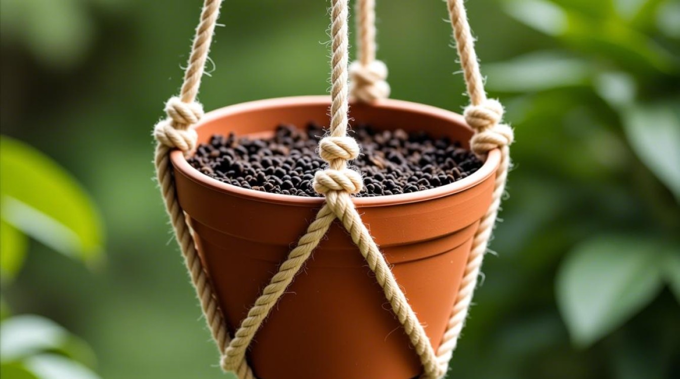 花盆吊篮绳子绑法，有何妙招？