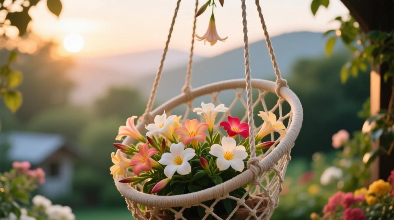 如何捕捉吊篮花开之美，拍摄技巧揭秘？