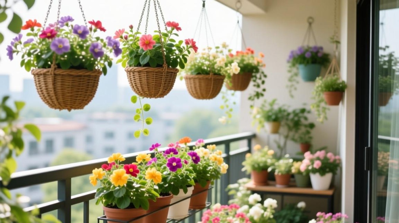 阳台吊篮养花，如何打造美观空间？