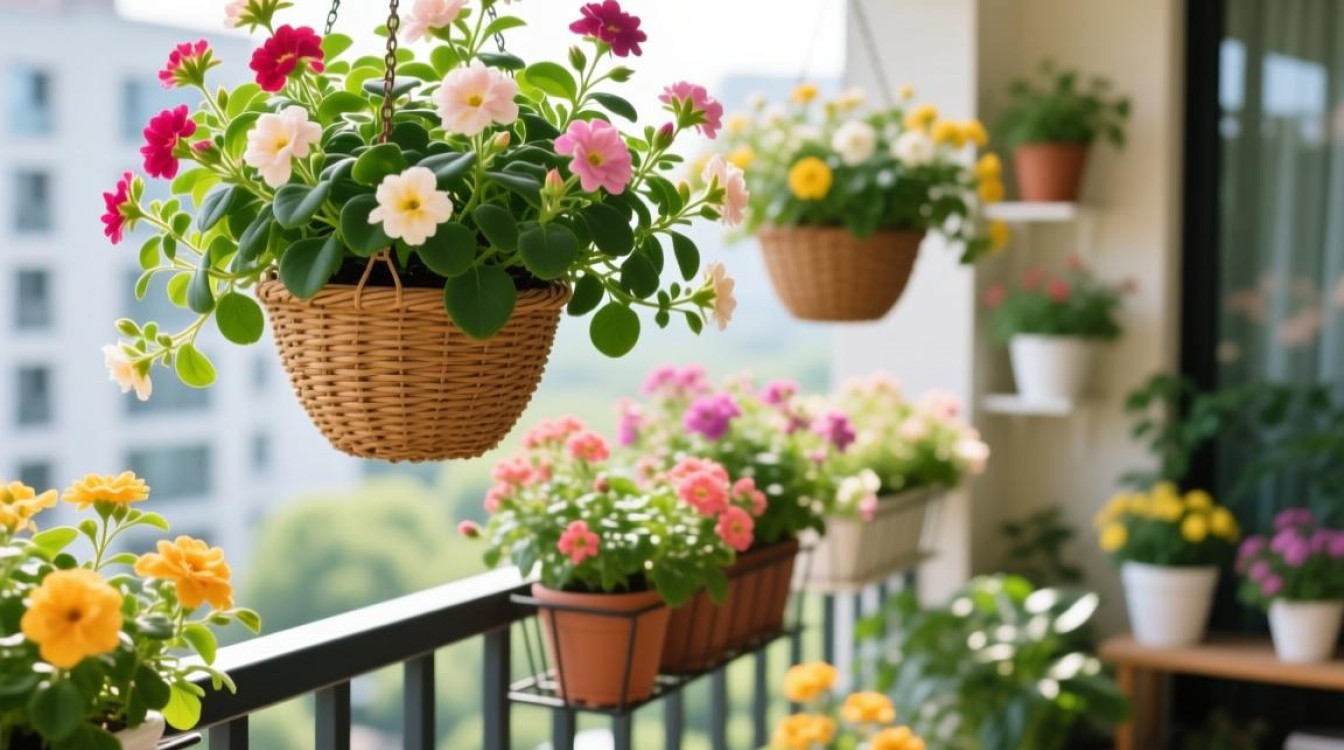 阳台吊篮养花，如何打造美观空间？