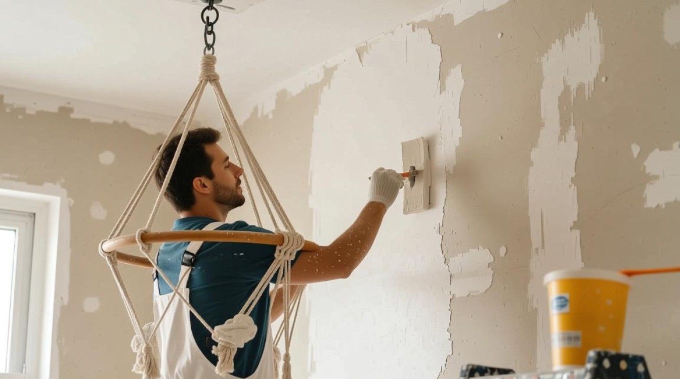 吊篮打腻子操作视频，是否真的简单易学？