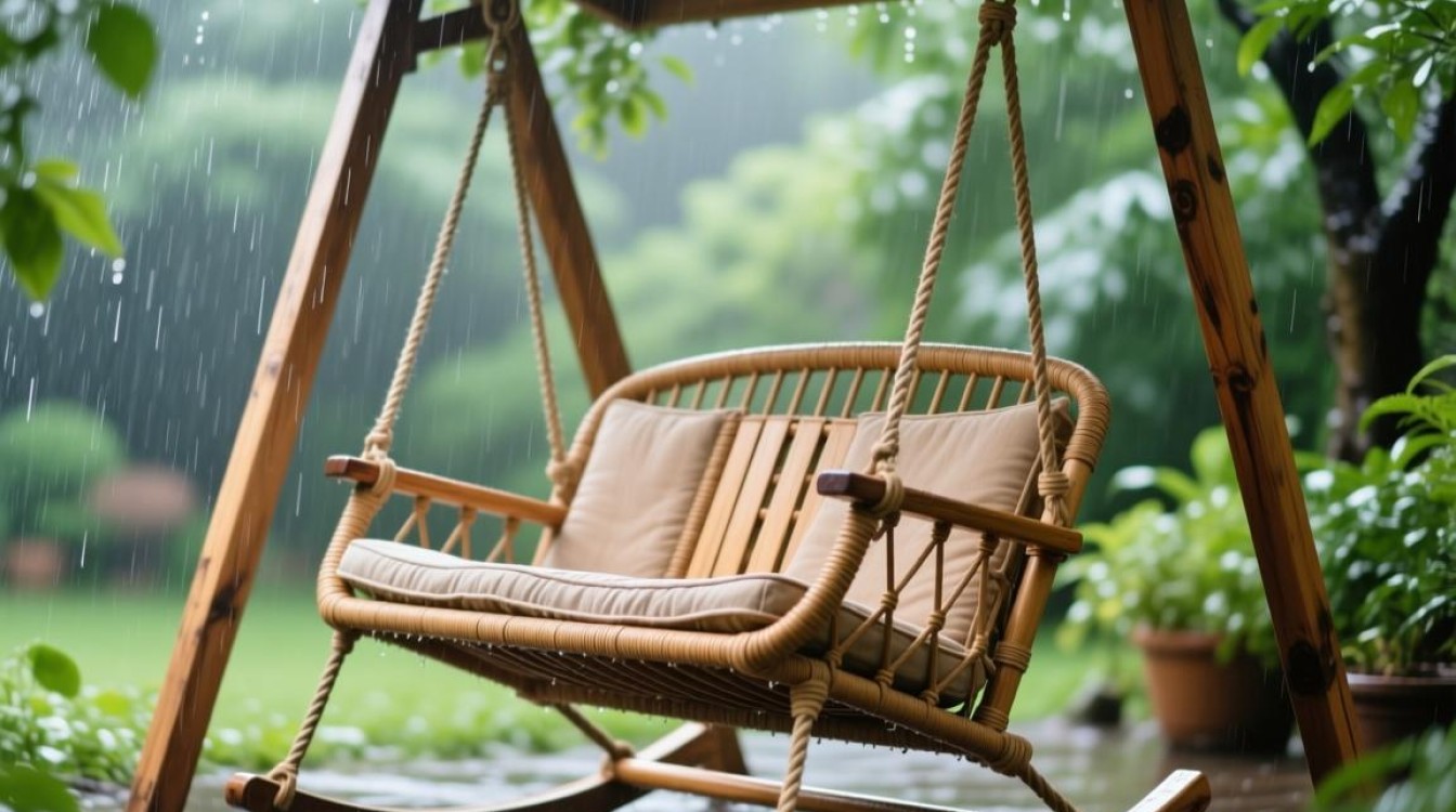 室外吊篮摇椅如何有效防雨？