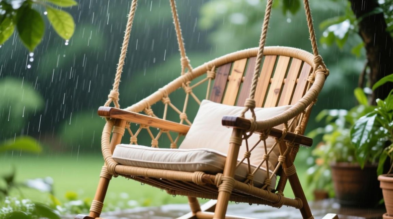 室外吊篮摇椅如何有效防雨？