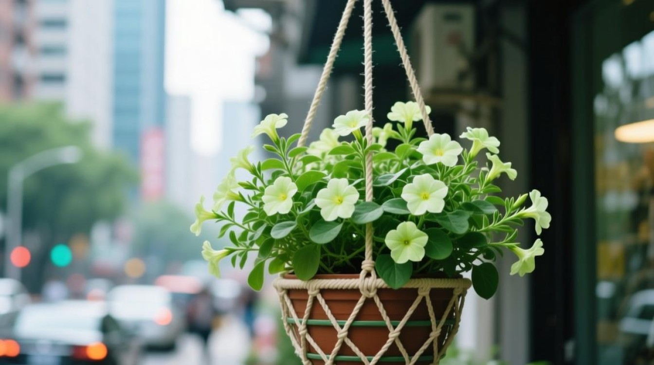 吊篮里绽放的花，究竟是什么品种？