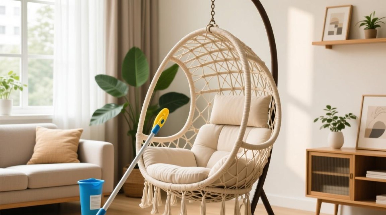 室内吊篮摇椅清洁疑问点？30字标题建议，如何高效清洁吊篮摇椅？