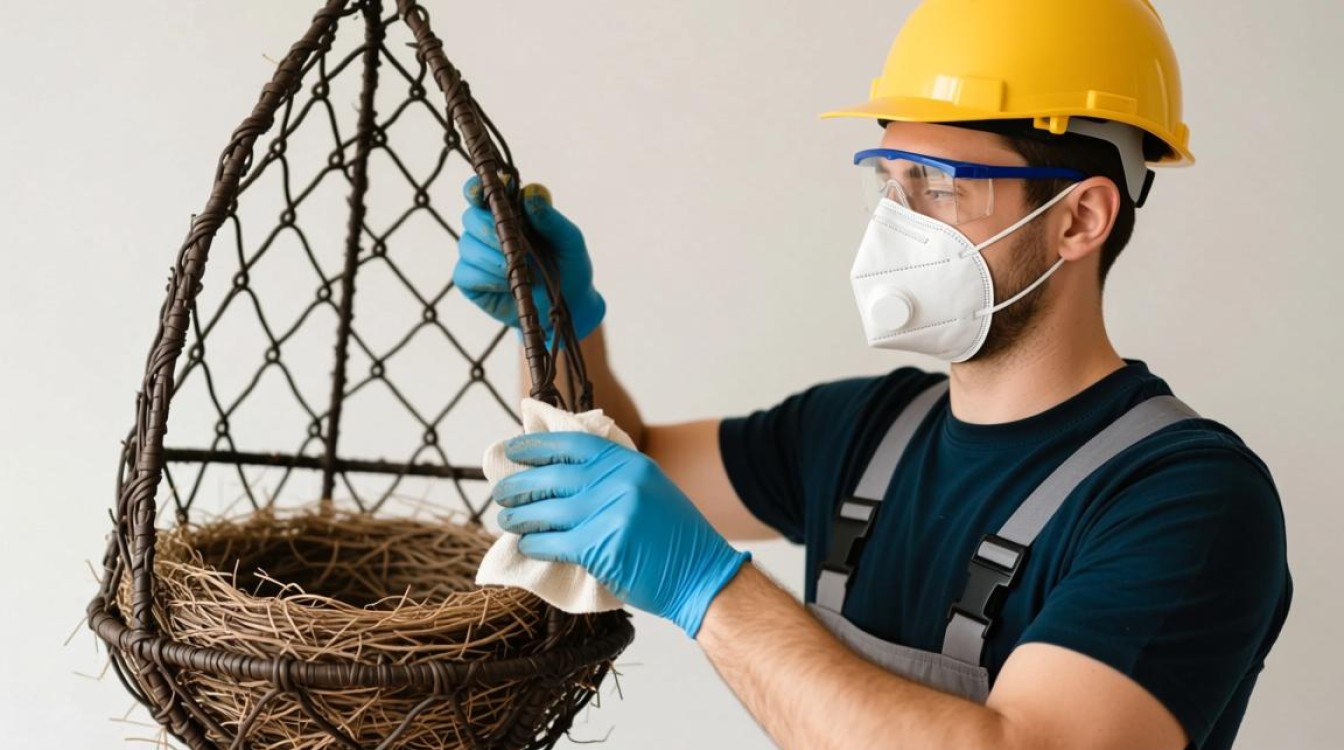 鸟巢形吊篮清洁方法及注意事项？