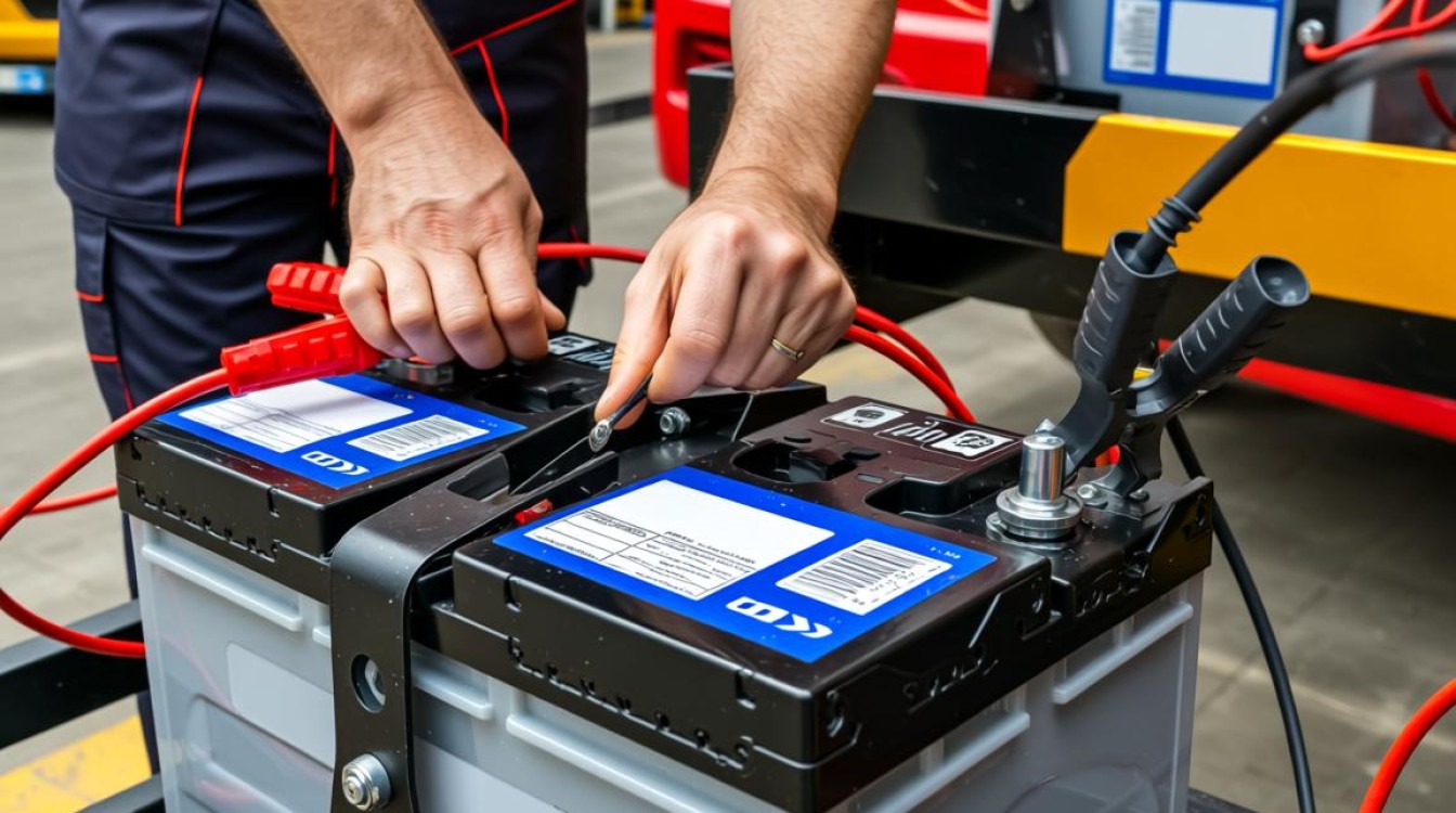 吊车电瓶接线图示不明？接线方法正确吗？