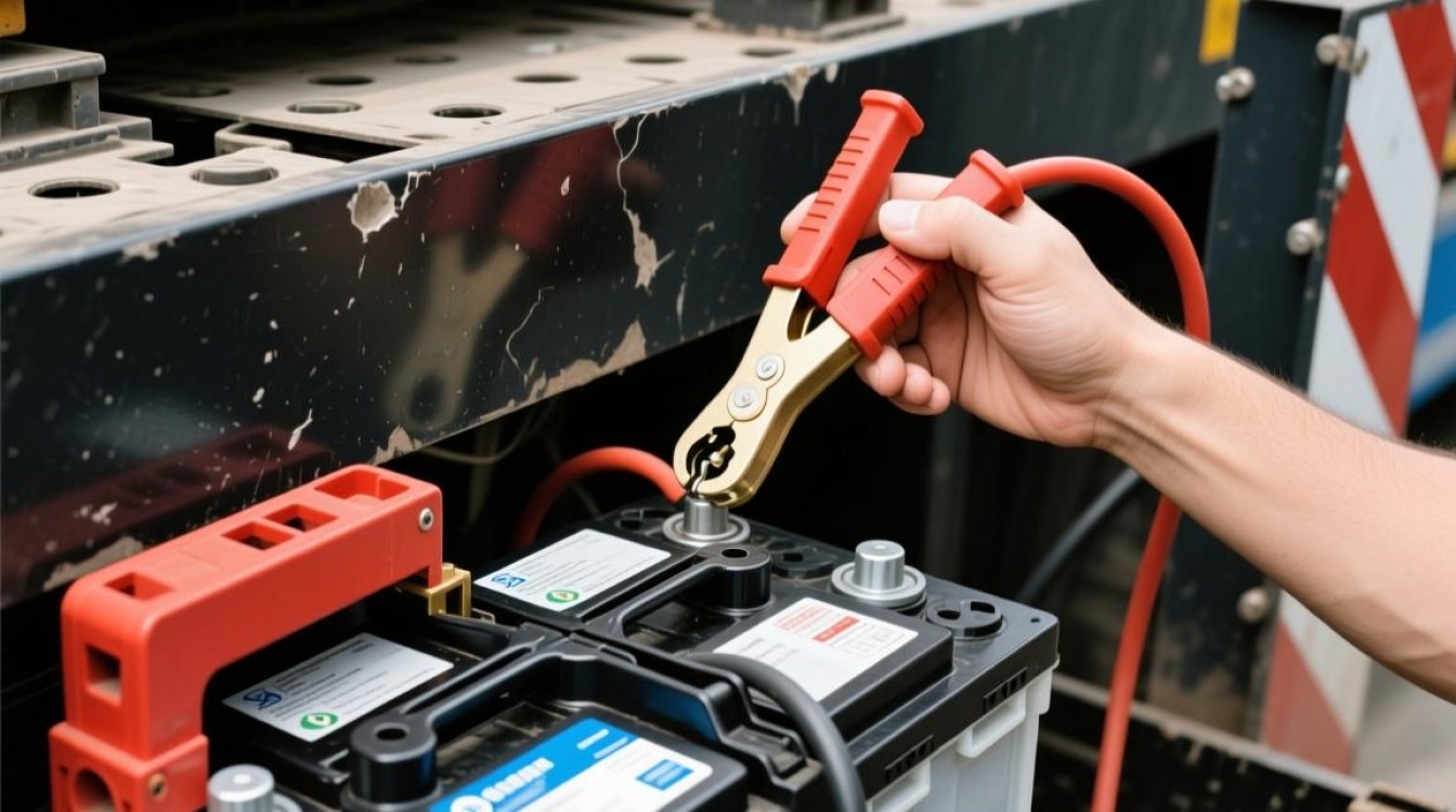 吊车电瓶接线图示不明？接线方法正确吗？