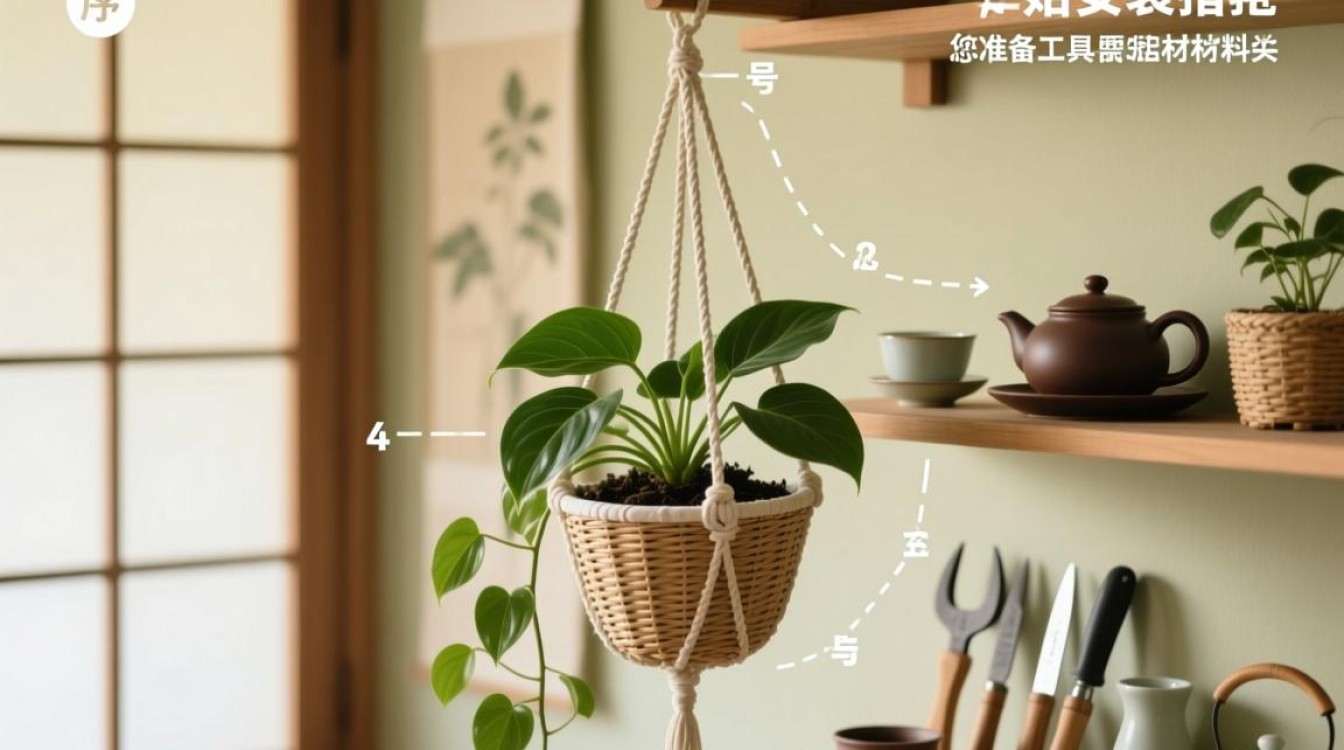 茶室植物吊篮安装步骤详解，疑问解答在这里？