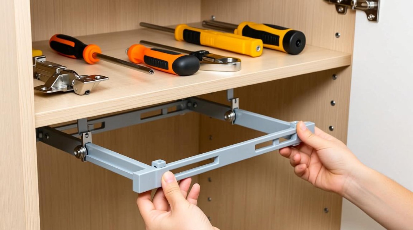 柜子吊篮连杆安装步骤详解？