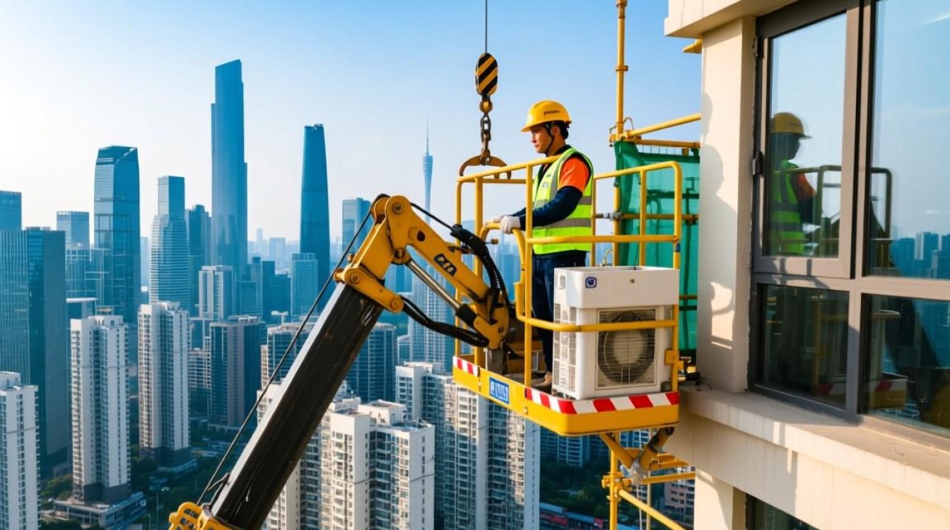 小车吊篮连接方式及使用图片解析？